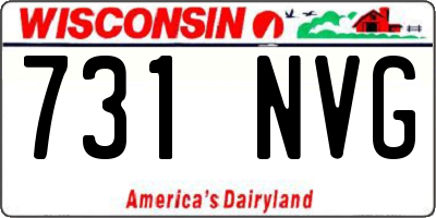 WI license plate 731NVG