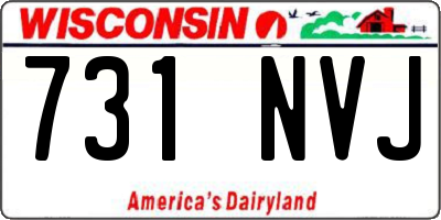 WI license plate 731NVJ