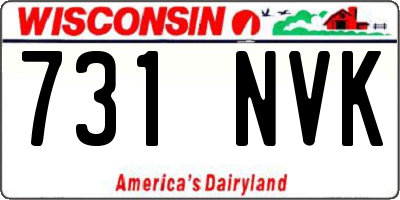 WI license plate 731NVK