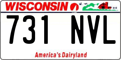 WI license plate 731NVL