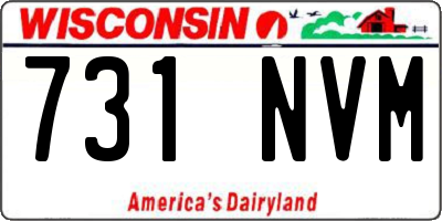 WI license plate 731NVM