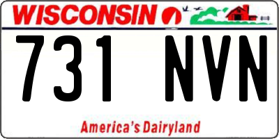 WI license plate 731NVN