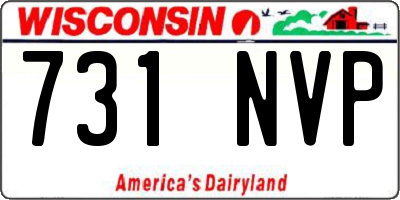 WI license plate 731NVP