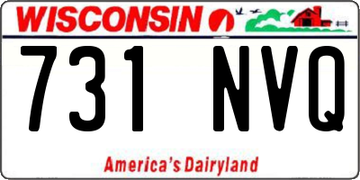WI license plate 731NVQ
