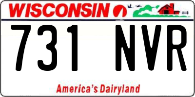 WI license plate 731NVR