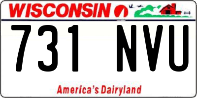 WI license plate 731NVU