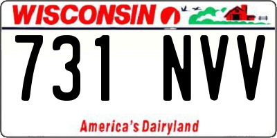 WI license plate 731NVV