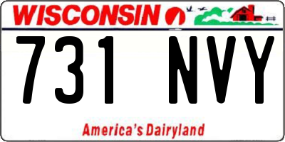 WI license plate 731NVY