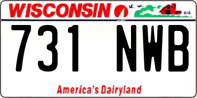 WI license plate 731NWB