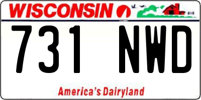 WI license plate 731NWD
