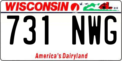 WI license plate 731NWG