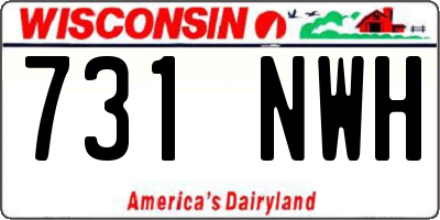 WI license plate 731NWH