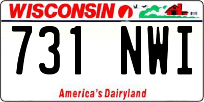 WI license plate 731NWI