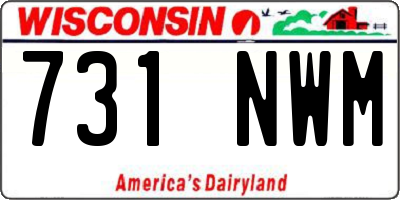 WI license plate 731NWM