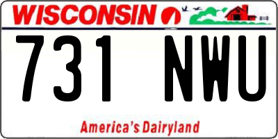 WI license plate 731NWU