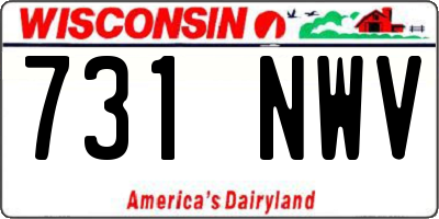 WI license plate 731NWV