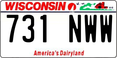 WI license plate 731NWW