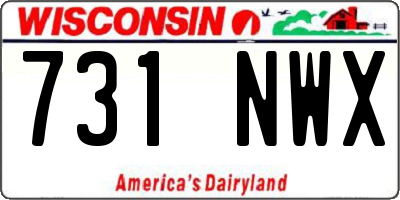 WI license plate 731NWX