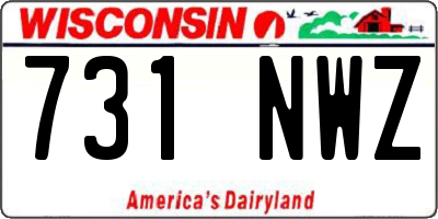 WI license plate 731NWZ