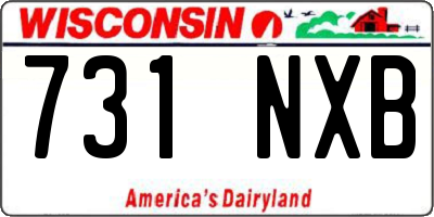 WI license plate 731NXB