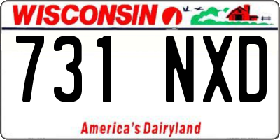 WI license plate 731NXD