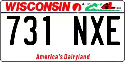 WI license plate 731NXE