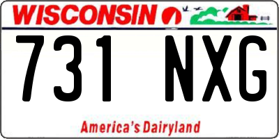 WI license plate 731NXG