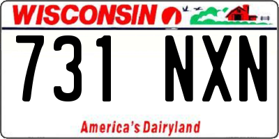 WI license plate 731NXN