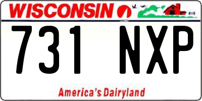 WI license plate 731NXP