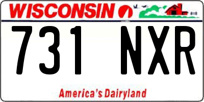 WI license plate 731NXR