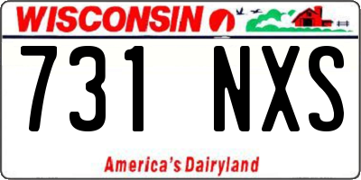 WI license plate 731NXS