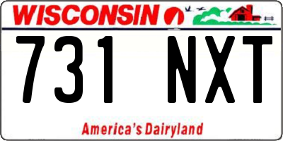 WI license plate 731NXT