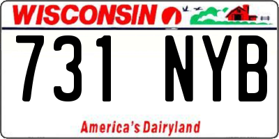 WI license plate 731NYB