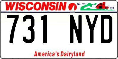 WI license plate 731NYD