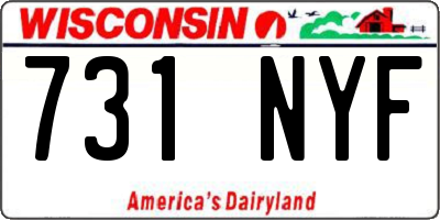 WI license plate 731NYF