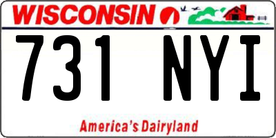 WI license plate 731NYI
