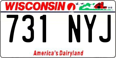WI license plate 731NYJ
