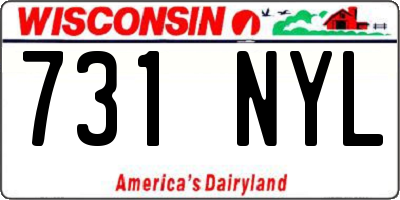 WI license plate 731NYL