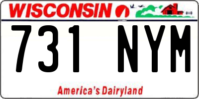 WI license plate 731NYM