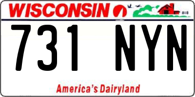 WI license plate 731NYN