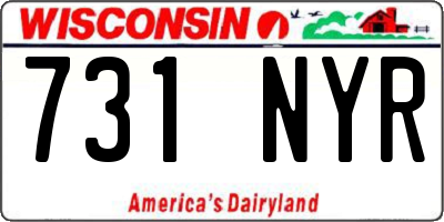 WI license plate 731NYR