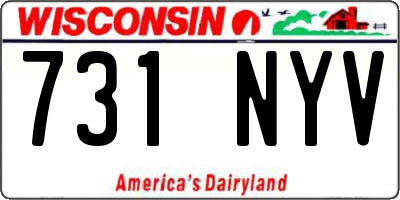 WI license plate 731NYV