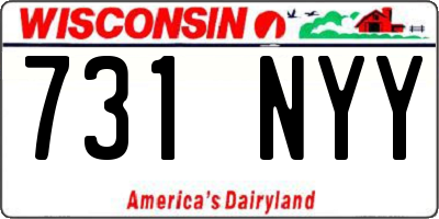 WI license plate 731NYY