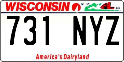 WI license plate 731NYZ