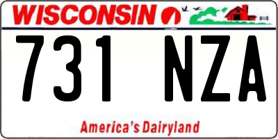 WI license plate 731NZA