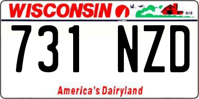 WI license plate 731NZD