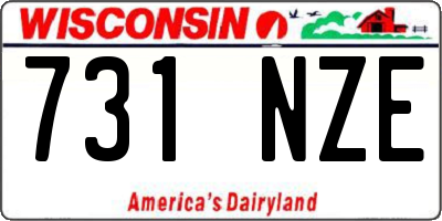 WI license plate 731NZE