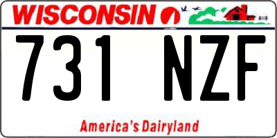 WI license plate 731NZF