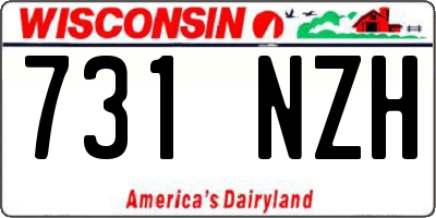 WI license plate 731NZH