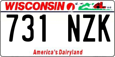 WI license plate 731NZK